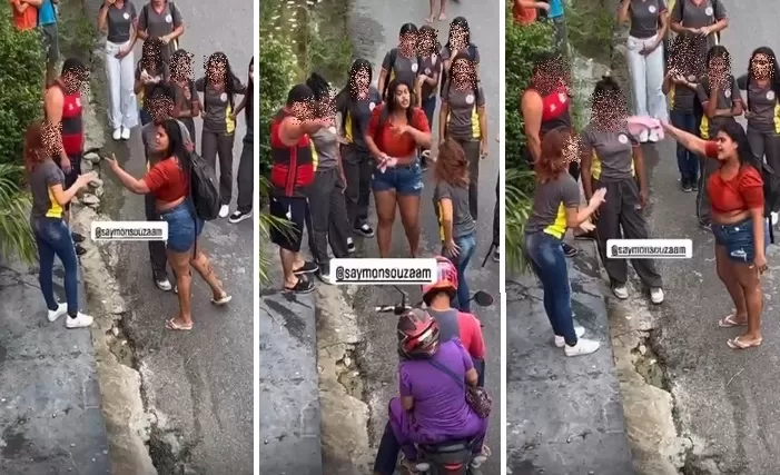 Mãe agride adolescente em briga escolar em Manaus