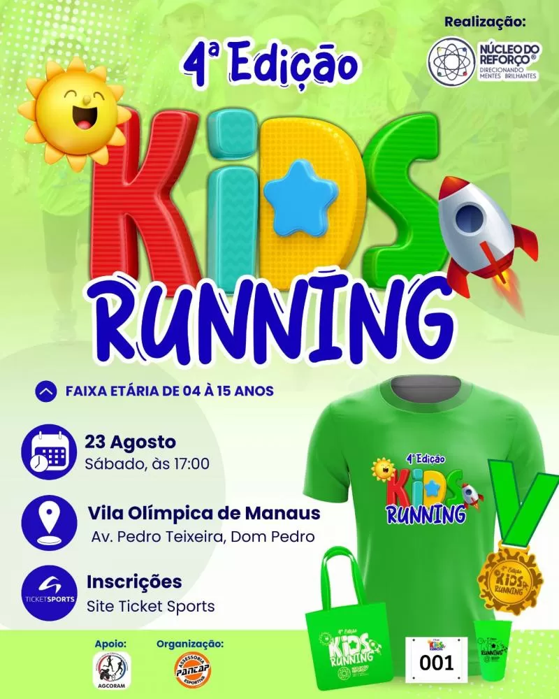 4ª edição do Kids Running chega com tudo em Manaus